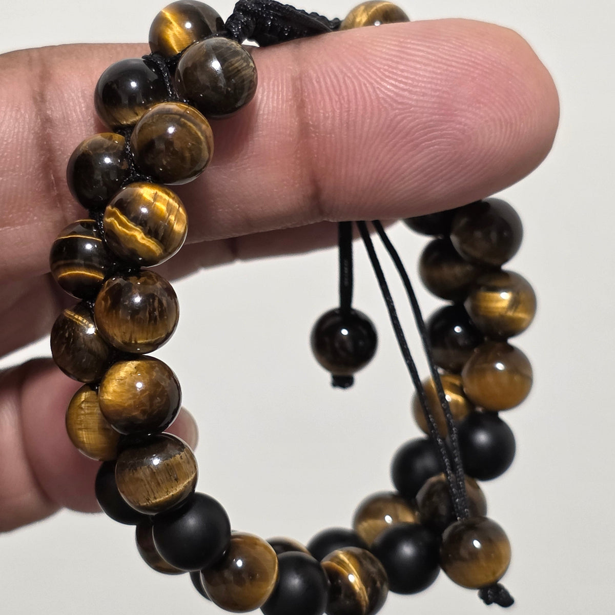 COTTU Double-Row Natural Stone Beaded Bracelet