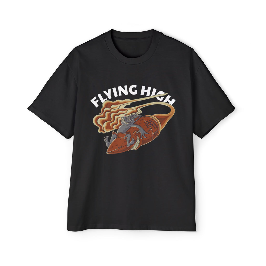 Flying High Rocket Tee — Vintage Space Graphic Shirt
