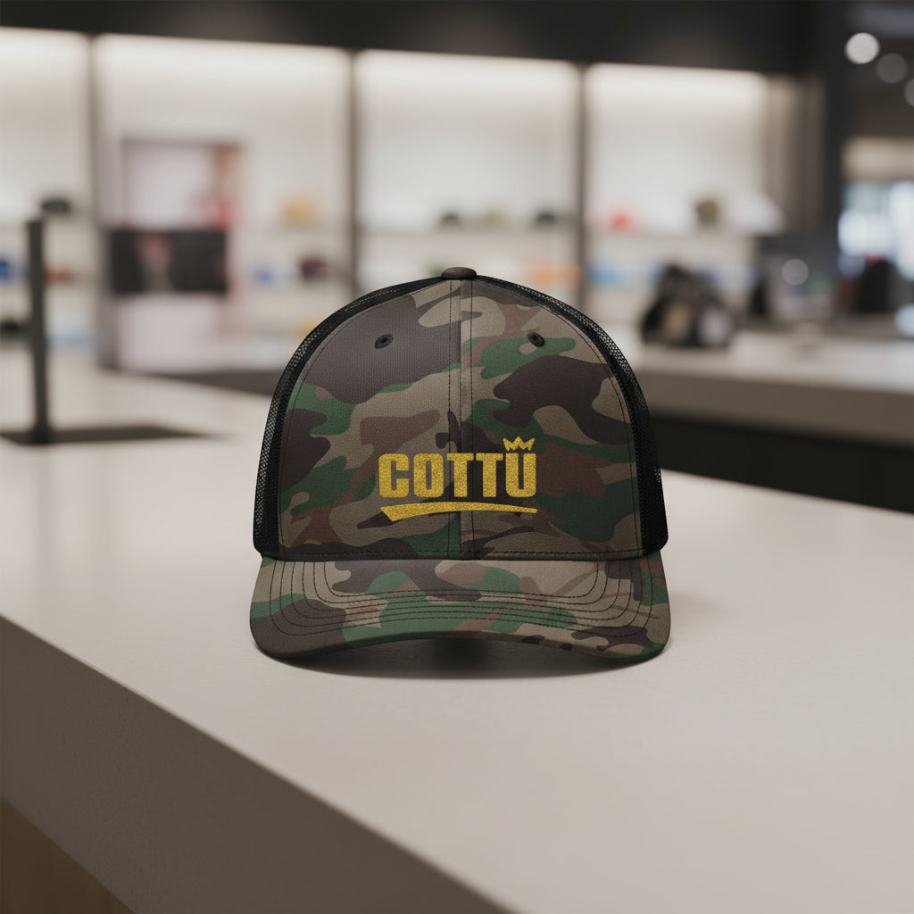 Stylish Camouflage Trucker Hat with Glitter Embroidery, Perfect for Outdoor Adventures, Gifting, Hunting, Everyday Wear, Unique Accessory
