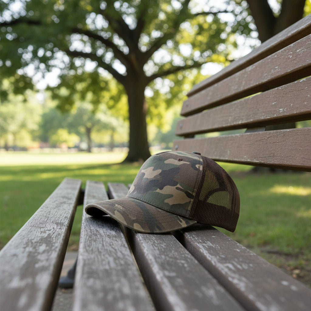 Stylish Camouflage Trucker Hat with Glitter Embroidery, Perfect for Outdoor Adventures, Gifting, Hunting, Everyday Wear, Unique Accessory