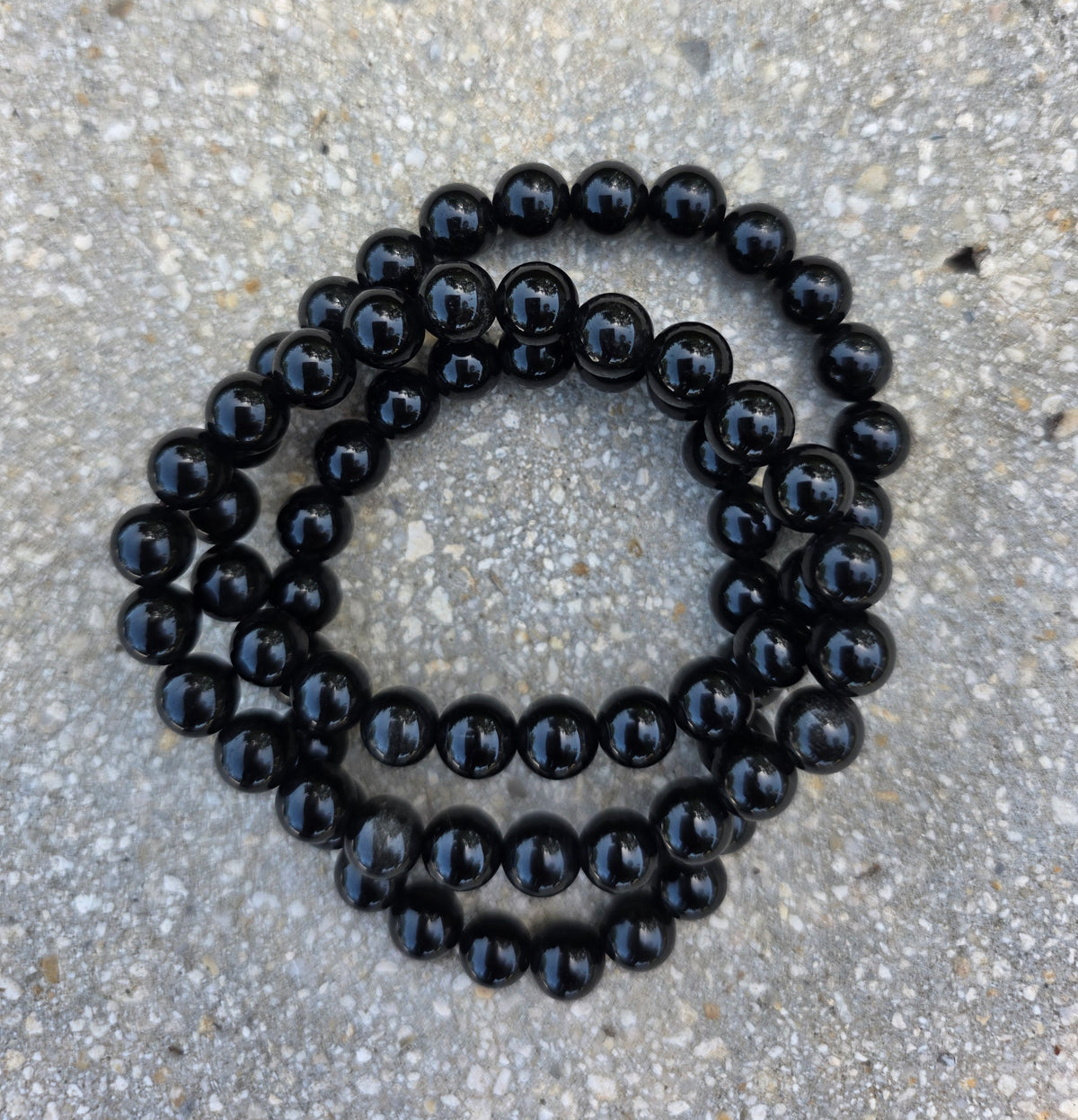 COTTU Black Tourmaline Stone Crystal  Bracelet