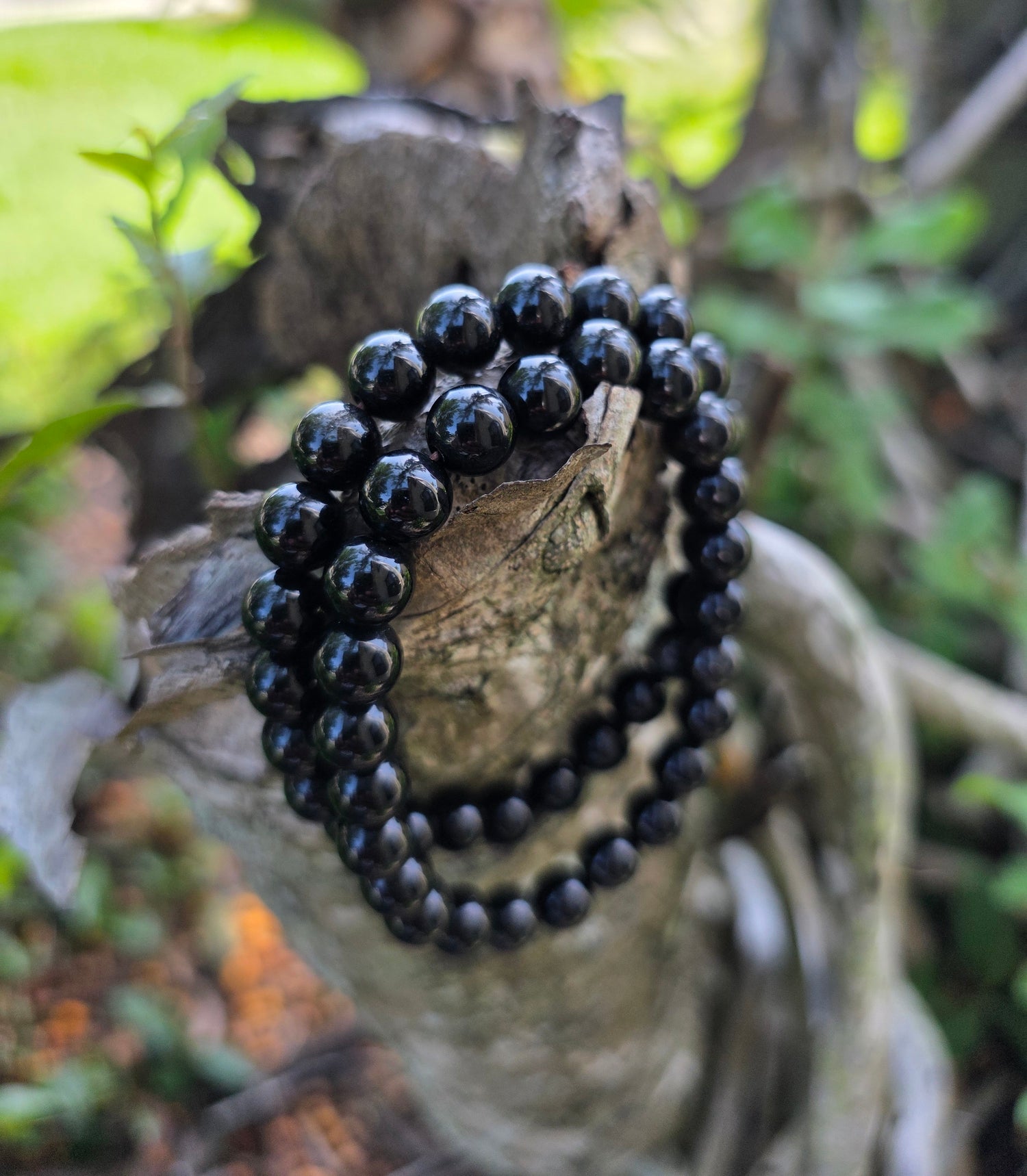 COTTU Black Tourmaline Stone Crystal  Bracelet
