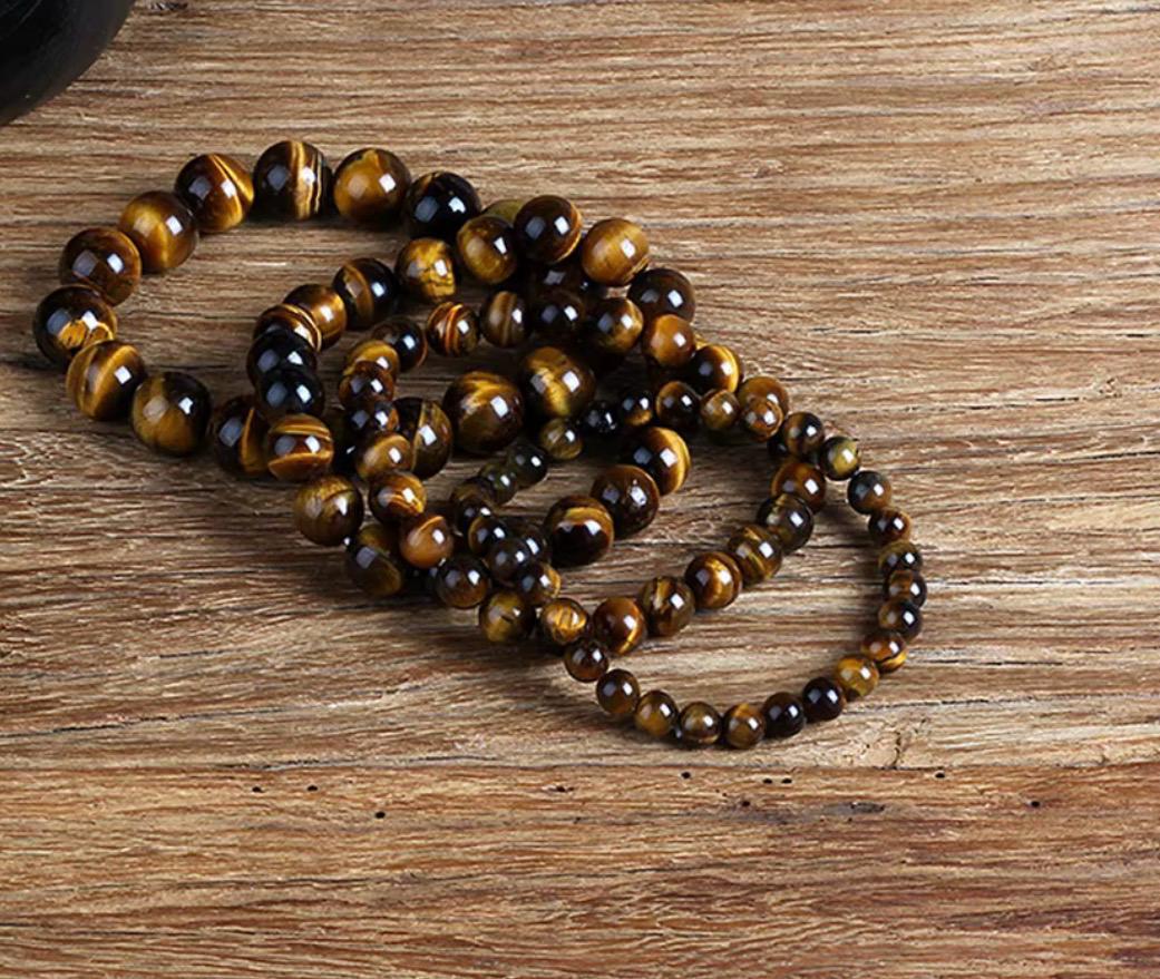 COTTU Natural Yellow Tiger Eye Bracelet - 8mm