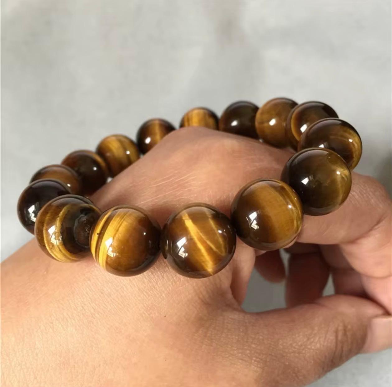 COTTU Natural Yellow Tiger Eye Bracelet - 8mm