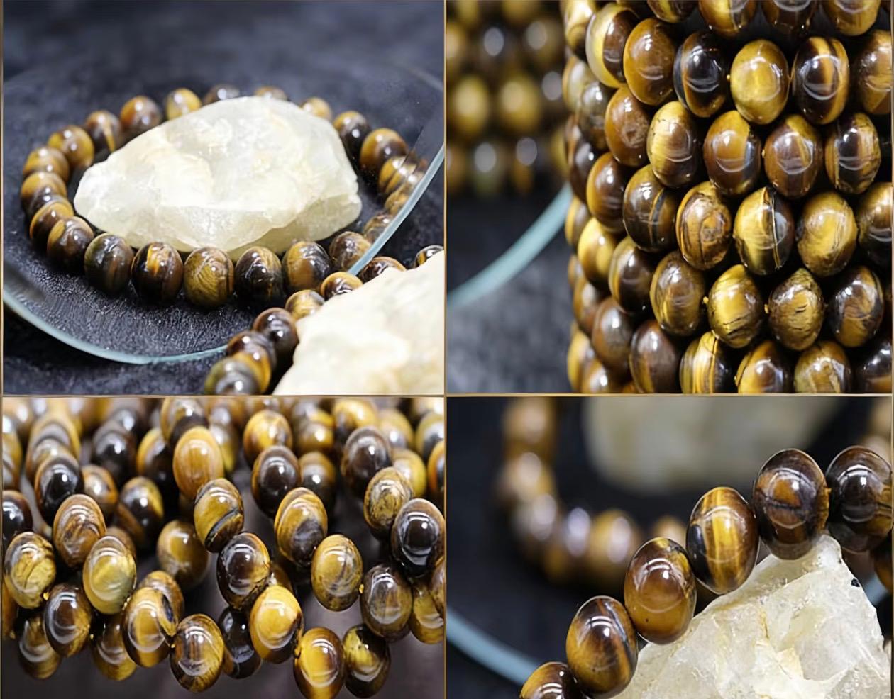 COTTU Natural Yellow Tiger Eye Bracelet - 8mm
