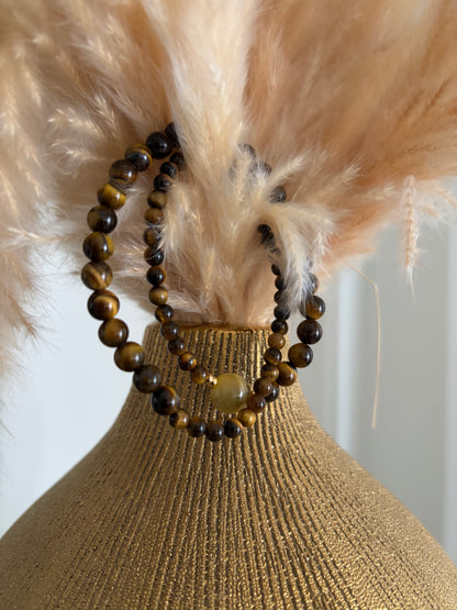 COTTU Limited Drop Mixed Stone Tiger Eye Bracelet Collection