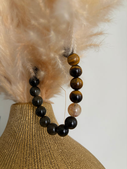 COTTU Limited Drop Mixed Stone Tiger Eye Bracelet Collection