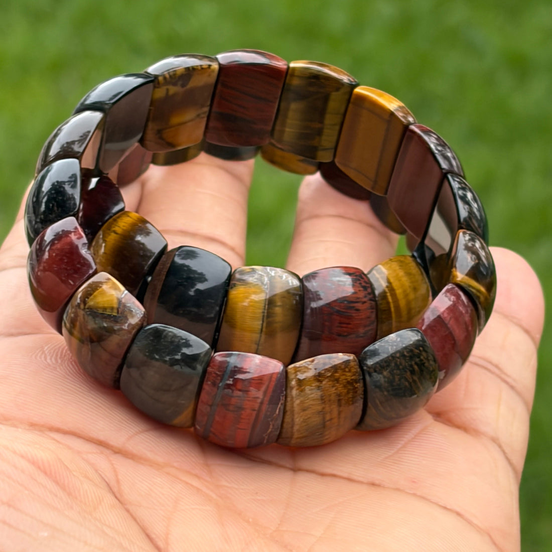 COTTU Heritage Tricolor 12mm Tiger Eye Bangle